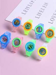1/5/10/20 piezas Reloj de fiesta con gráficos de dibujos animados, brazalete de decoración de fiesta de cumpleaños con forma de animal aleatorio, pequeño regalo, adorno, fiesta de agitación, divertida fiesta, recuerdos, rellenos de bolsas de regalo, premios de clase