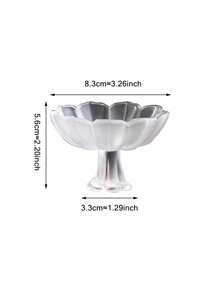 1pc/4pcs Chinese Style High-Footed Tea Pastry Plate Lotus Frosted Glass Dish Cake Plate Afternoon Tea Dessert Plate Exquisite Tray Small Dessert DishSchool Supplies,Christmas Gift