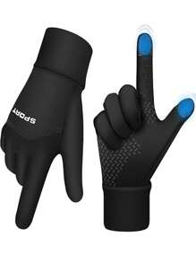 Outdoor Thermal Lined Insulated Gloves, Sports Cycling Skiing Touchscreen Gloves, Men's Warm Gloves
