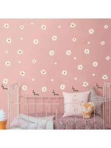 1 Set de decoraciones para el hogar, pegatinas de pared creativas de estilo bohemio con patrón de flores, margaritas autoadhesivas para decorar dormitorios, entradas, salas de estar y porches