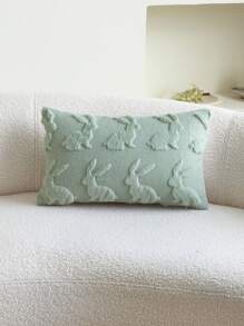 1pc Easter Rabbit Embroidery Plush Cushion Cover,Suitable For Commuting All Seasons,Home Decor For Living Room,Bedroom,Party - Multicolor - View 18