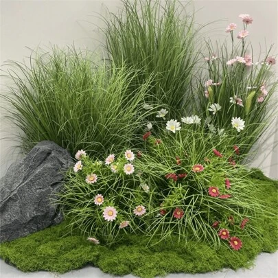 1/3/6PCS Artificial Plants, Artificial Shrubs Fake Tall Grass, Faux Greenery Stems For Indoor Outside Hanging Plants Garden Porch Window Box Home Wedding Farmhouse Decor, Garden Decor, Outdoor Plant, Gardening, Fake Flowers