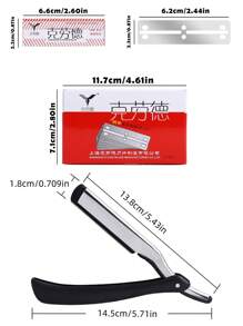 Hairdressing And Barbering Razor Blades Replacement Professional Shaver For Men And Women To Trim Sideburns Neck Shaving Facial Shaving Eyebrow Trimming Shaving Head Handle Plastic Shaver Shaving Tools