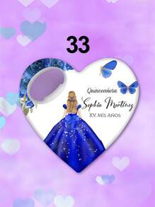 1pc/Bulk Customized 15th Birthday Party Favor, Princess Rose Heart-Shaped Bottle Opener, Sweet 15th Birthday Fridge Magnet, 15th Birthday Party Guest Gift Souvenir, Suitable For 15 Year Old Girls - Multicolor - View 46