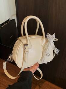 Bowling Ball Bag For Women New Fashion Seashell Shaped Versatile Shoulder Crossbody Bag Niche Commuting Handbag