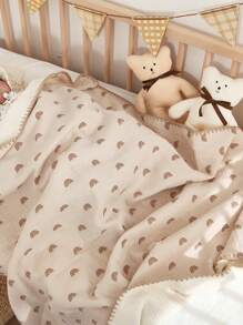 4 层平纹细布襁褓毯，舒适透气大号新生儿襁褓包 - 彩虹 - 查看 2