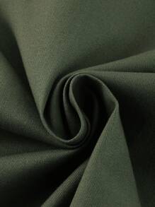 LEDUNTINO [Primavera/Verano] Camisa informal con botones de moda para hombres, color verde sólido, deportiva, de carga, regalo para novio, camisa de manga larga de primavera/otoño para hombres, multicolor, con doble bolsillo, cuello de solapa, ropa de primavera/otoño para hombres - Verde militar - Ver 9