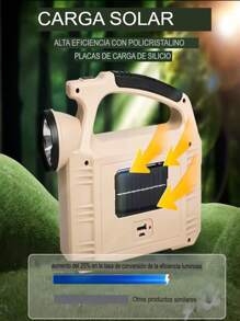 Lámpara Portátil Recargable De Luz Fuerte D Houseout 3004 - Beis - Ver 8