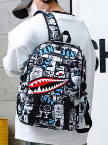 Nowy modny minimalistyczny plecak o dużej pojemności, styl retro casual campus, unisex, odpowiedni na podróże i wakacje