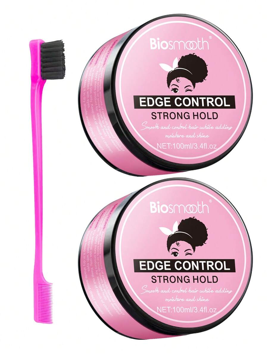 Non-Greasy, Edge Control, Strong Hold, No White Residue, Suitable For Women - 2pcs+Brush - View 1