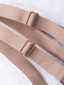 PREMIUM QUALITY D CUP BRA WITH METAL MOON DETAIL THREE-PIECE SET - Black - View 5