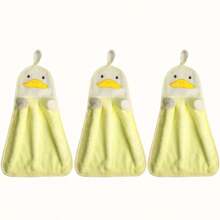3PCS Small Cute Cartoon Microfiber Towel-Soft, Absorbent, Quick-Drying, Multifunctional, Easy To Hang-A Must In Modern Bathrooms, Kitchens, Living Rooms And Toilets