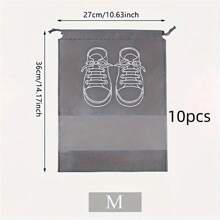 Bolsas a prueba de polvo para zapatos con cierre de cordón, adecuadas para el pasillo, dormitorio, dormitorio, bolsas de almacenamiento unisex para niños y adultos, perfectas para el regreso a la escuela