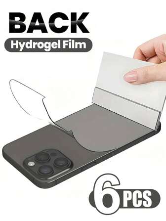 6 PCS Back Hydrogel Film Compatible With IPhone 17 16 15 11 12 13 14 Pro Max Mini Plus Screen Protector Compatible With IPhone X XR XS MAX Not Glass