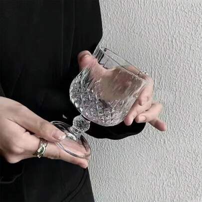 6 Stücke/4 Stücke/2 Stücke/1 Stück Gläser mit Diamantmuster, hitze- und kältebeständig, 200ml transparentes Geschirr für Zuhause, Gäste, Whiskey, Brandy, Wodka, Kaffee, Bankette, Hochzeiten, können als Geschenke verwendet werden