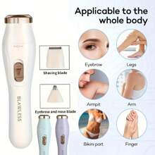 RAF 3-In-1 Portable Electric Hair Remover, Suitable For Trimming Beard, Hair, Leg & Body Hair, For Home, Office, Dorm, Men, Women, Kids & Elderly, Hair Removal, Ladies Hair Removal - Multicolor - View 2