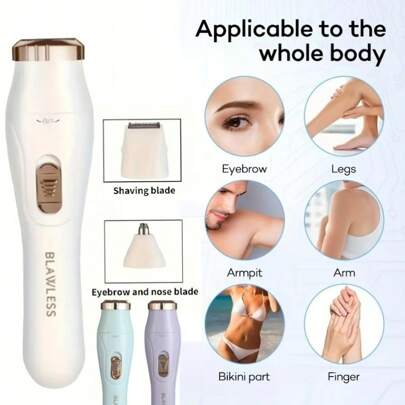 RAF 3-In-1 Portable Electric Hair Remover, Suitable For Trimming Beard, Hair, Leg & Body Hair, For Home, Office, Dorm, Men, Women, Kids & Elderly, Hair Removal, Ladies Hair Removal
