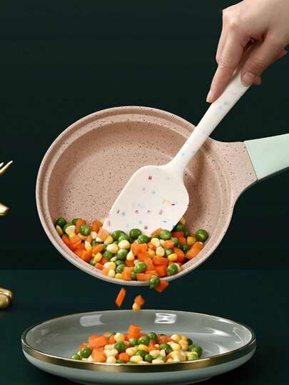 1pc, 11-Inch, Silicone Material, Chef Spoon, Silicone Spatula, Feeding Spoon, Non-Stick Pot Spatula, Small Kitchen Tool Set