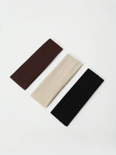 3pcs Wide Sports Yoga Headbands, Suitable For Daily Wear, Hairband Fall Winter Hair Band Hair Accessories For Women For Vacation Outfits Woman Elegant Scarf