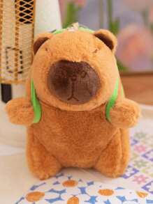 1pc Decoration 80 Cm/31.4 Inch Kawalii Capybara Toys Extra Large Size Stuffed Animal Guinea Pig With Turtle Backpack Perfect Companion Toy Holiday And Birthday Gifts Girls Home Decor Christmas Gifts - Multicolor - View 6