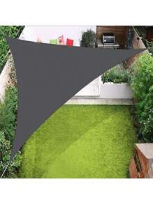 Tenda triangolare da esterno, telo parasole per patio/balcone, gazebo pieghevole rivestito in argento, adatto per terrazzo/cortile/ponte/giardino/eventi all''aperto