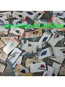 1pc Creative Glow-In-The-Dark Eye Shaped Pendant Charm, Anime Acrylic Luminous Eye Keychain