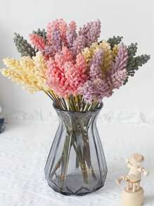 6pcs Artificial Wheat Bouquet - Artificial Simulation Flowers, Suitable For Weddings, Home Decor And Party Decoration - Plastic Fake Flower Accessories, Party Supplies | Elegant Flower Arrangement | Lifelike Artificial Flowers, Bouquet Decor Gifts Birthday Graduation