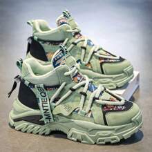 New Fashionable And Comfortable Casual Sports Shoes, High Top Couple Style, Multifunctional Fashionable High-Value Street Sports Shoes, Versatile Running Shoes - 綠色 - 查看 3