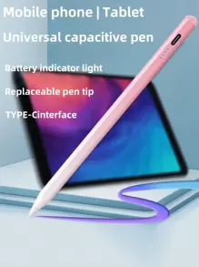 Lápiz stylus capacitivo universal para smartphones y tablets, lápiz táctil activo con 2 puntas de repuesto, compatible con Android y Apple iPad, con toque preciso y escritura fluida, stylus de alta gama (no apto para pantallas resistivas o electromagnéticas)