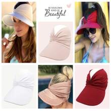 1 Pc Women's Multi-Color Beach Outdoor Sun Hat, Fashionable Sun Hat For Spring And Summer Sports, Suitable For Baseball, Tennis, Beach Sports