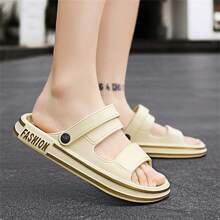 Men's Slip-On Slide Sandals, National Style Casual Slip-On Shoes, Outdoor Beach Shoes, Minimalist Design