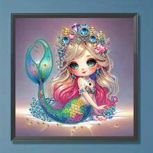 1pc 11.8" X 11.8" (30cm X 30cm) Asymmetrical Shaped 5D Diamond Painting Kit DIY Set, Woman Portrait Design For Wall Decor, Ornament, Suitable For Beginner, Adult Gift, Thanksgiving Gift