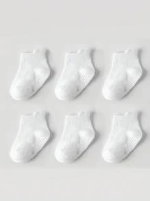 1/3/6 Pairs Plain Color Anti-Slip Infant & Toddler Floor Socks - Boys & Girls, Soft Dotted Grip Socks For Playmat, Trampoline, Indoor Crawling/Walking, Suitable For Daily Wear - Multicolor - View 1