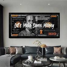 1pc, Pop Posters, Inspirational Dollar Bill Pop Wall Arts, Parody Dollar Canvas Decorative Painting, For Office, Living Room, Kitchen, Bar, Ideal Gift, No Frame Gifts Birthday Graduation