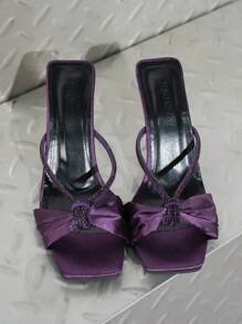 Sandalias hermosas para mujer - Nuevas sandalias de tacón alto delgado con decoración de mariposa de rhinestone, adecuadas para faldas, encantadoras y versátiles, para el trabajo y el transporte, en estilo romano de verano