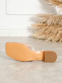 Sandalias planas de mujer con correa metálica, de bajo tacón en color vino tinto, cómodas y versátiles, tipo sandalias romanas antideslizantes - Champán - Ver 8