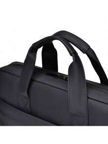 Fashionable Film - Leather Shoulder Bag: Roomy Interior For 14 Or 16 - Inch Laptop, Mobile, And Office Gear Hand Bag - Black - View 8