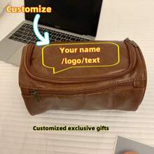 Custom - Made Toiletry Organizer: A Perfect Gift For Husbands, Boyfriends And Fathers. Exclusively Customized For A Unique Memory. Names, Logos Or Texts Can Be Printed To Show Off Your Unique Taste And Say Goodbye To Uniformity. Made Of Carefully - Selected High - Quality Materials, It Is Sturdy, Water - Multicolor - View 2
