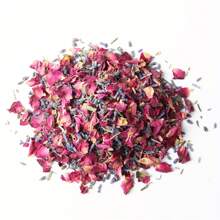 1 paquete (30g) de pétalos de rosa y flores secas de lavanda - Potpourri para decoración del hogar interior, armarios, armarios, ambientación del aire, festivales, fiestas, decoraciones de boda, velas perfumadas DIY y potpourri