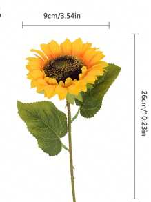 1PC/3PCS/5PCS Artificial Flowers Sunflowers Silk Gerbera Bouquets For Autumn Halloween Christmas Decorations Wedding Vase For Home Dining Room Bedroom Decorations, Festival Birthday Party Accessories, Wedding Venue Background Decoration Gifts Graduation