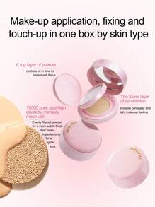 MENOW 气垫粉饼二合一，双层设计，可定妆、补妆、遮瑕，防晕染，打造全天无瑕妆容