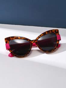 Polarized Sunglasses For Men & Women, Retro Leopard Print Cat Eye Frame Plastic Fashion Sunglasses, Classic Decoration Outdoor Sports Cycling Glasses, Suitable For Travel, Beach, Driving, Fishing, Summer UV Protection Fashionable Shade Elegant Outfit Family Outings Travel Vacation Holiday For Summer Beach Vacation,Outdoor,Travel - Multicolor - View 4