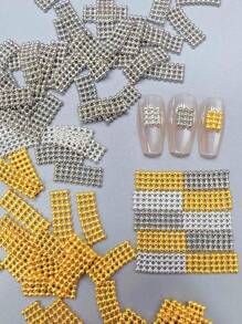 1米DIY美甲超薄0.8毫米银铜珠链，节日礼物美甲用品指甲饰品美甲宝石 - 灰色 - 查看 5