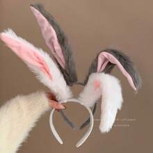 1pc Sexy Cute Plush Rabbit Ear Headband Halloween Cosplay Accessories - Multicolor - View 3