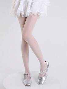 1 pieza Pantimedias brillantes sexy negro/blanco con lazo metálico para mujer, adecuadas para festivales de música, baile, discoteca