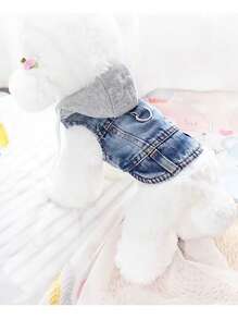 1pc New Hooded Harness Vest, Suitable For Small Dogs Like Poodle, Bichon Frise, Teddy, Spring/Autumn Pet Clothes