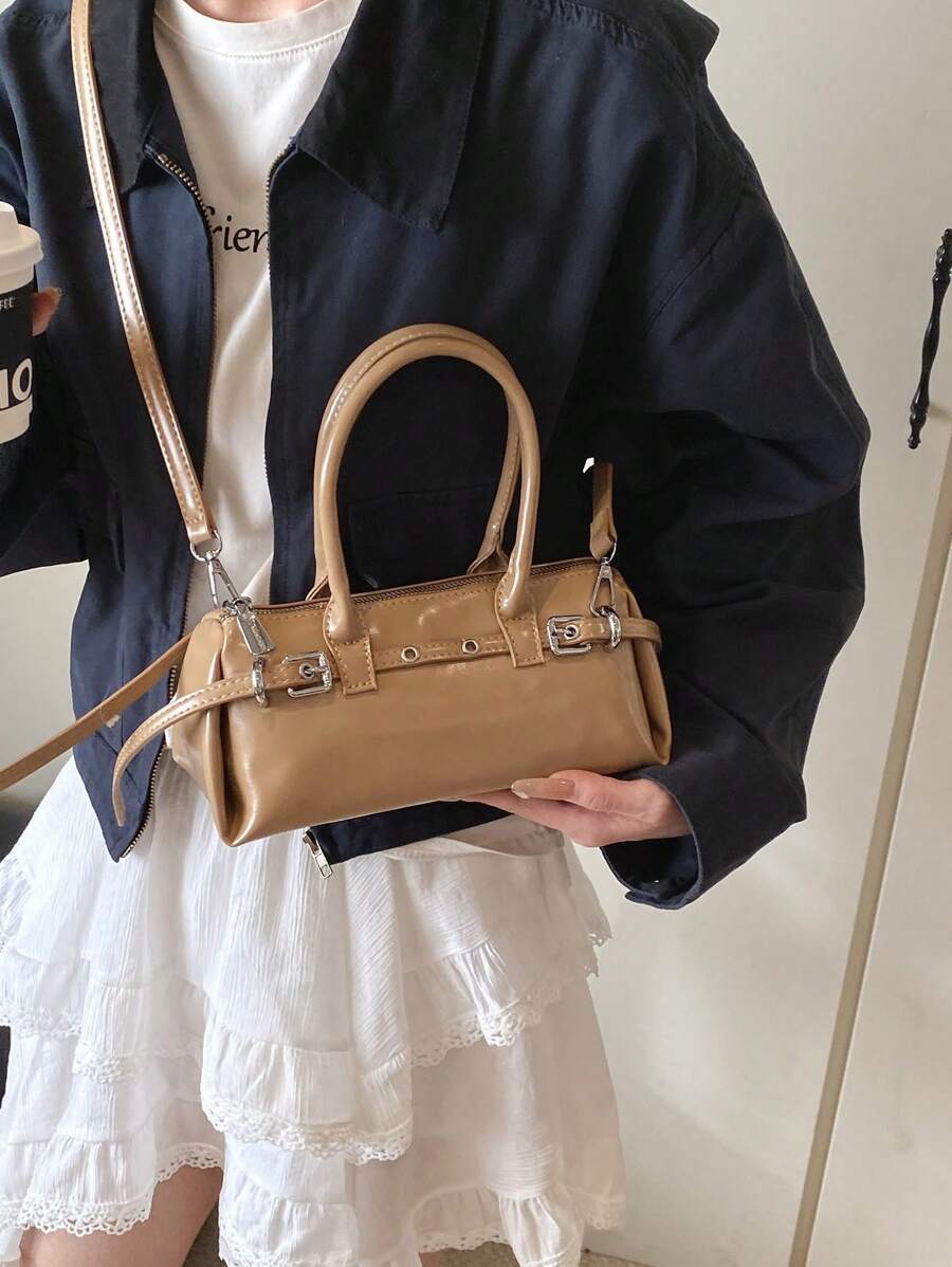 High-End Commuter Mini Handbag, New Spring & Summer 2025, Fashionable Crossbody & Top Handle Versatile Bag - Coffee - View 1