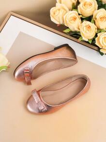 Fashion Versatile Kids Flat Shoes, New Girls Bowknot Casual Shoes