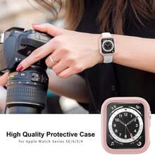 4pcs Hard PC Case Compatible With Apple Watch 46mm 42mm 45mm 41mm 40mm 44mm Matte Bumper Protective Case Frame For IWatch10 9 SE 8 7 6 5 4 3 2 1