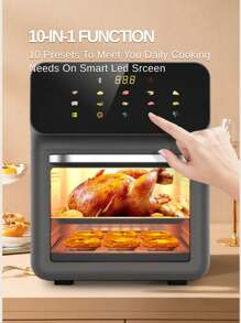 RAF 9,5 litri, produse alimentare esențiale și ajutoare familiale, friteuză inteligentă cu aer, friteuză electrică fără ulei, cuptor electric de uz casnic, prăjitor de pâine de bucătărie, ventilatoare multifuncționale cu microunde, asistent inteligent, bucurați-vă de viață, aparat de bucătărie, gătit, ecran tactil electric, funcție 10 în 1